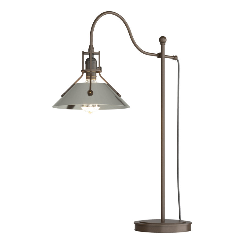 Lampe de table arquée 27 po Henry, Bronze, Sterling