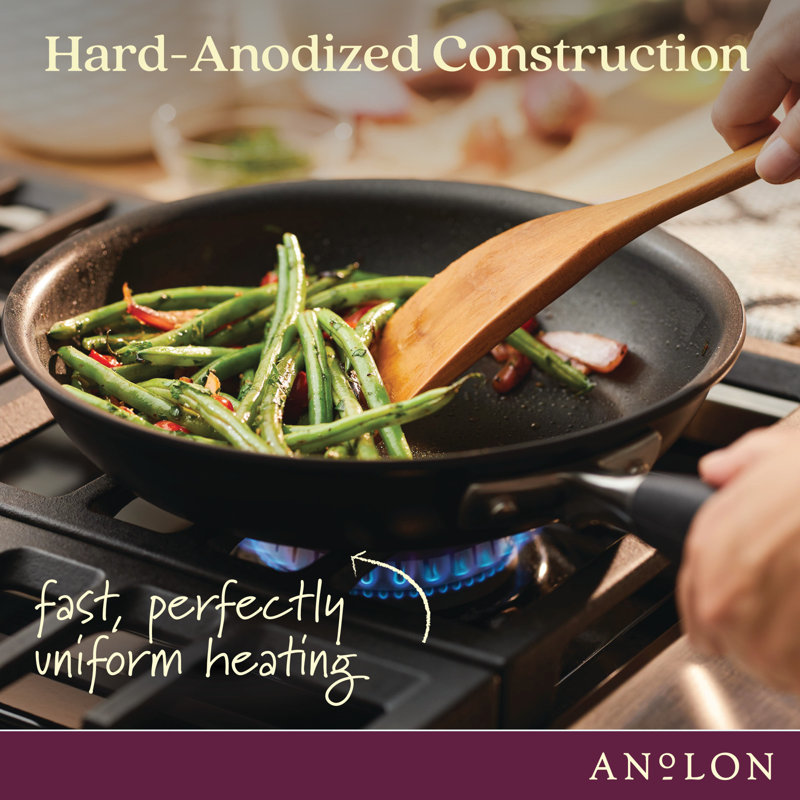 Anolon Advanced Home Hard Anodized Nonstick Cookware Set, 11 Piece, Black