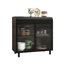 Buffet de cuisine, buffet avec tablettes, armoire de rangement à cadre en métal pour la salle à manger, la cuisine et le salon