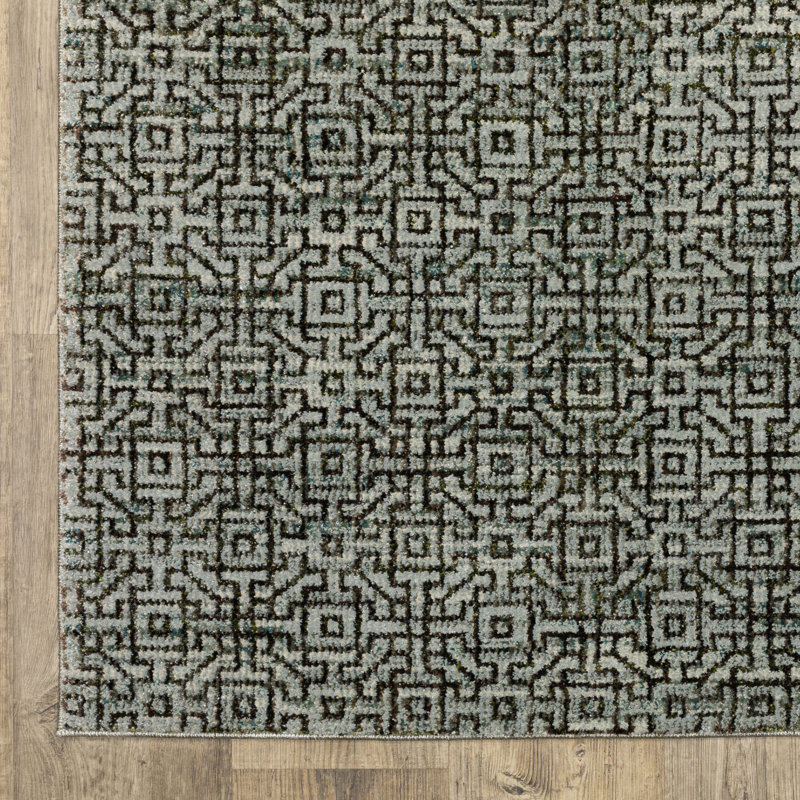 Tapis bleu / brun Amot, Blue/ Brown, Rectangle 3'3" x 5'2"