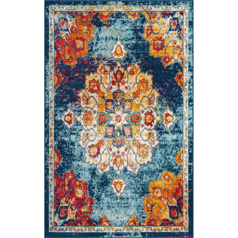 Oriental Indoor Rug, Rectangle 5' x 8'