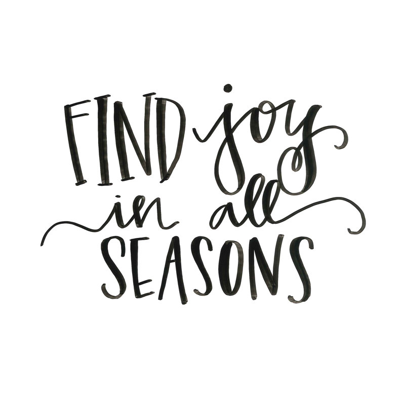 Find Joy In All Seasons 3 - Wrapped Canvas Art Prints, 30cm H x 46cm W x 3.8cm D