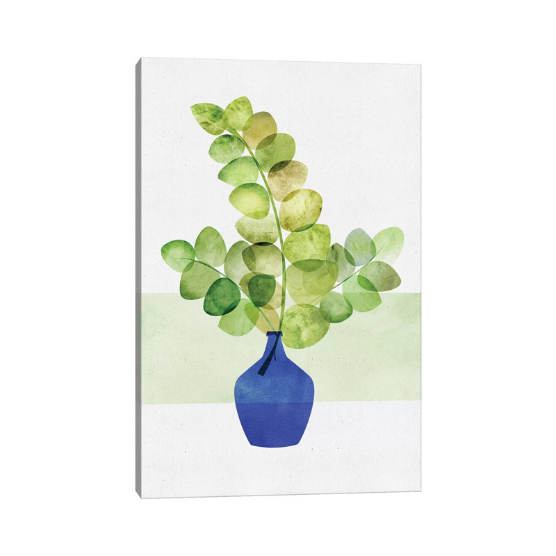 Eucalyptus Study - Wrapped Canvas Painting, 20.32 cm H x 30.48 cm W