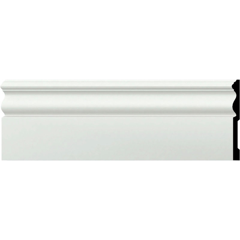 SAMPLE - Endurathane Bradford Baseboard Moulding, 4 3/4"H x 1/2"P x 12"L, Factory Primed