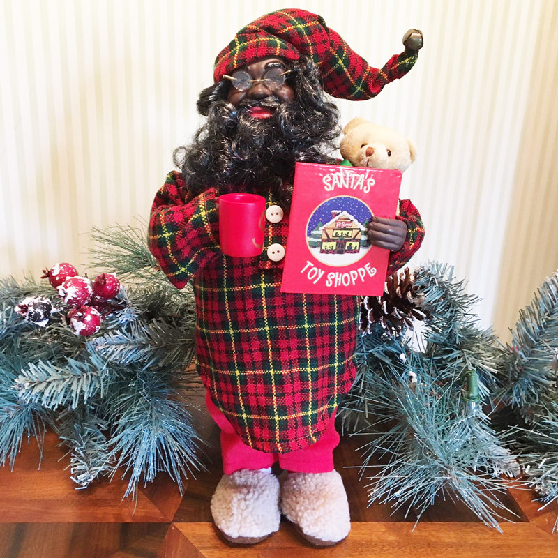 Figurine de père Noël afro-américain