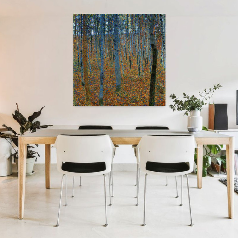 Beech Grove I, paysage contemporain abstrait, art naturel, H 36 po x l 36 po