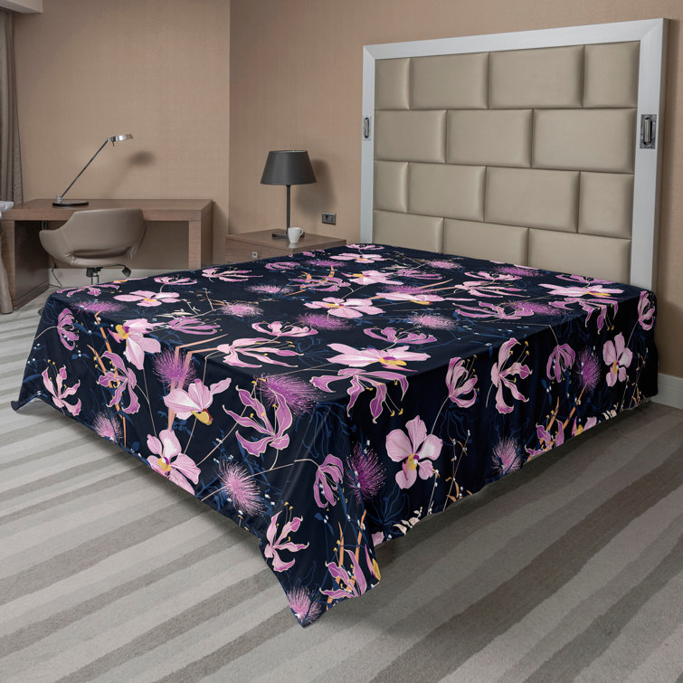 Ambesonne, drap plat floral pivoines, art botanique printanier