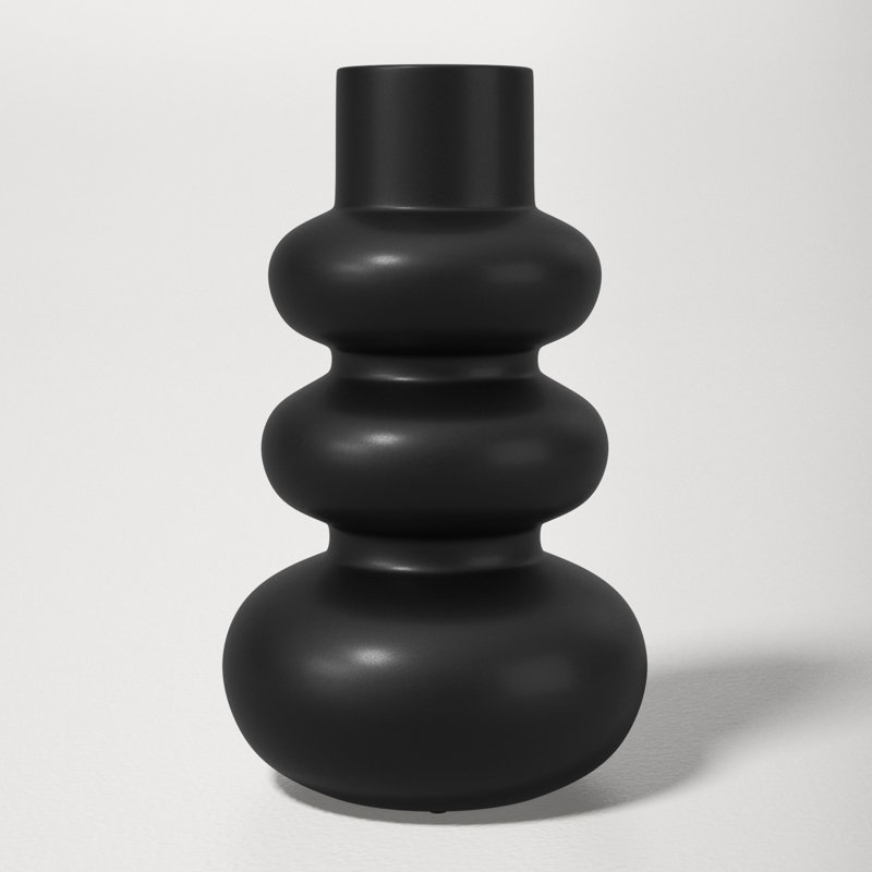 10” Dolomite Stacked Vase - Contemporary Abstract Stacked Sphere Decorative Table Vase - Home or Office Decor Accent - Flower Centerpiece Display Vase - Gift Idea