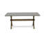 Cet ensemble de salle à manger 5 pièces comprend une table de salle à manger rectangulaire avec des pieds en X et 4 chaises Parson rembourrées en lin beige clair-267929775-267929769-207524968