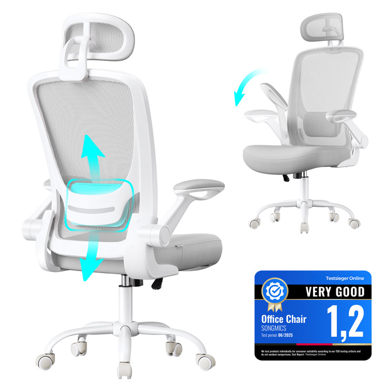 Office Chair, Grey, White