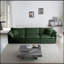 Canapé moderne, ensemble modulaire à assise très profonde pour salon 3 pièces, canapé surdimensionné, canapé 3 places, causeuse et canapé simple, chenille verte-1630756107