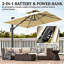 Parasol d'extérieur Parasol solaire en porte-à-faux à DEL