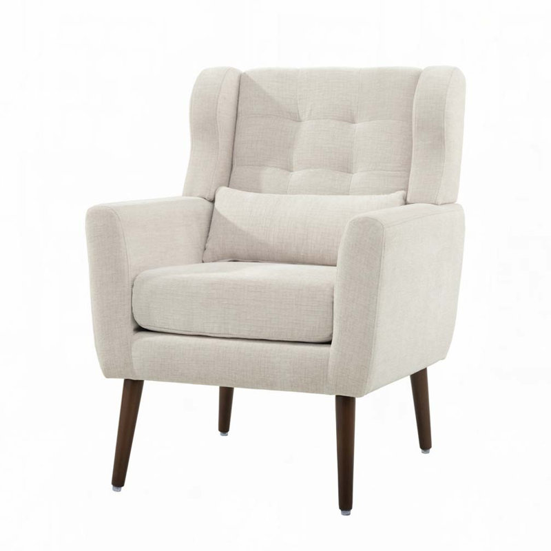 Upholstered Armchair with Pillow