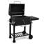 Heavy-duty Charcoal Grill With Foldable Side Table & Wheels - Outdoor Bbq Grill For Patio/backyard