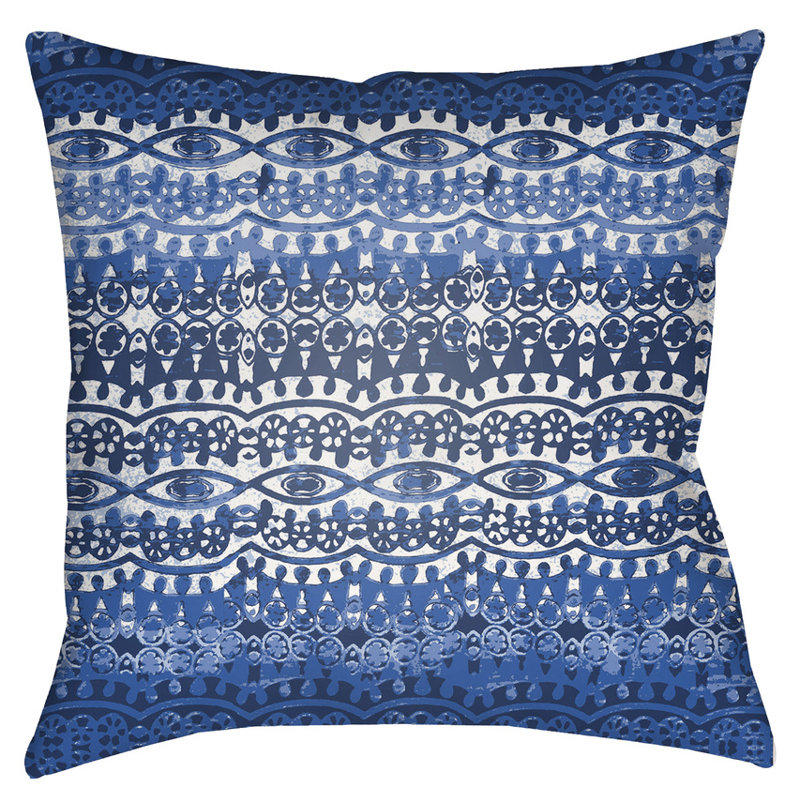  Indoor/Outdoor Throw Pillow, 18" H x 18" W x 4" D