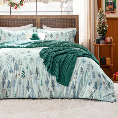 Ensemble d'édredon de Noël avec couverture et coussin décoratif Holiday Vibe for Your Home
