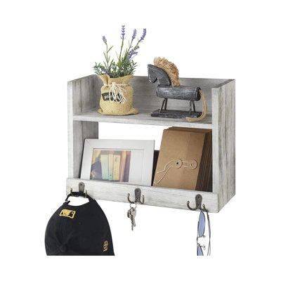 Range-clés mural avec rangement pour le courrier Lachasity