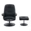 Fauteuil inclinable de massage avec repose-pieds, fauteuil inclinable pivotant à 360 ° en cuir PU avec base enveloppée, massage par vibration à 5 points, siège chauffant et dossier réglable à 140 ° pour la maison ou le bureau-587078469