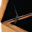Velours orange contemporain avec bouton à couvercle, point losange, l 51,00 po x P 17,27 po, motif bois et orange, H 17,2 po