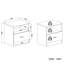 142.24cm W Bedside Table