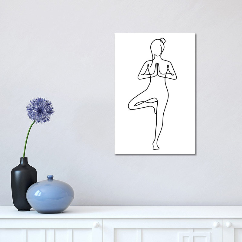 «Yoga Tree Pose» par Dane Khy, reproduction d'art sur toile tendue, H 18 po x l 12 po x 1,5 po