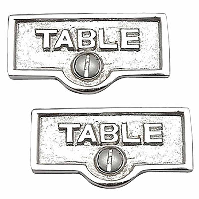 2 étiquettes de plaque d'interrupteur étiquettes de table TABLEAU laiton chromé | Fourniture pour rénovateur