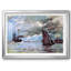 Paysage marin encadré sur papier par Claude Monet-1451087203-1451087213