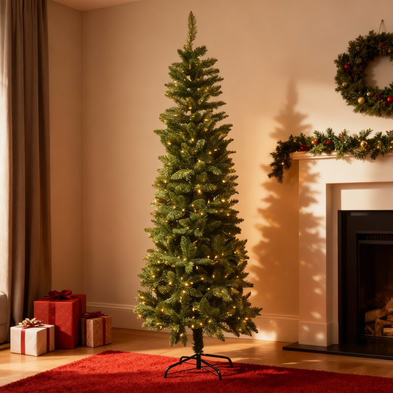 Lighted Artificial Christmas Tree, 6 ft.