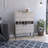 Bar Cabinet Puertu, Six Wine Cubbies, Double Door Cabinet, Light Gray Finish
