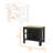 Kitchen Island, kitchen table 35" H, Four Legs, Three Open Storage Shelves, Black / Light Oak-860829185-860829244