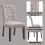 Chaise d'appoint en lin beige et gris, ensemble de 2