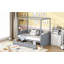 Lit de jour simple à baldaquin en bois avec 2 tiroirs, conception élégante et rangement compact pour les chambres modernes-688715238