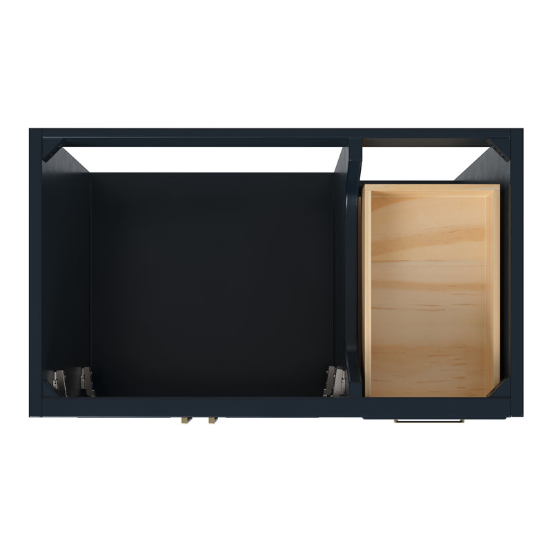 Ensemble de meuble-lavabo simple 37 po avec plateau Abita, Bleu minuit