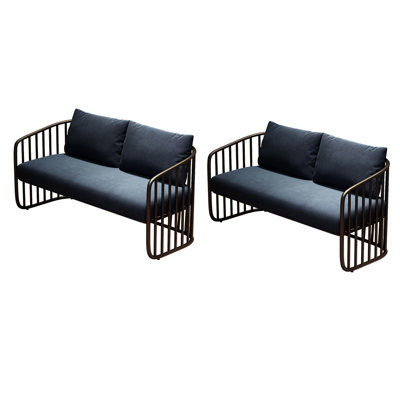 Polyester Blend Upholstered Bench