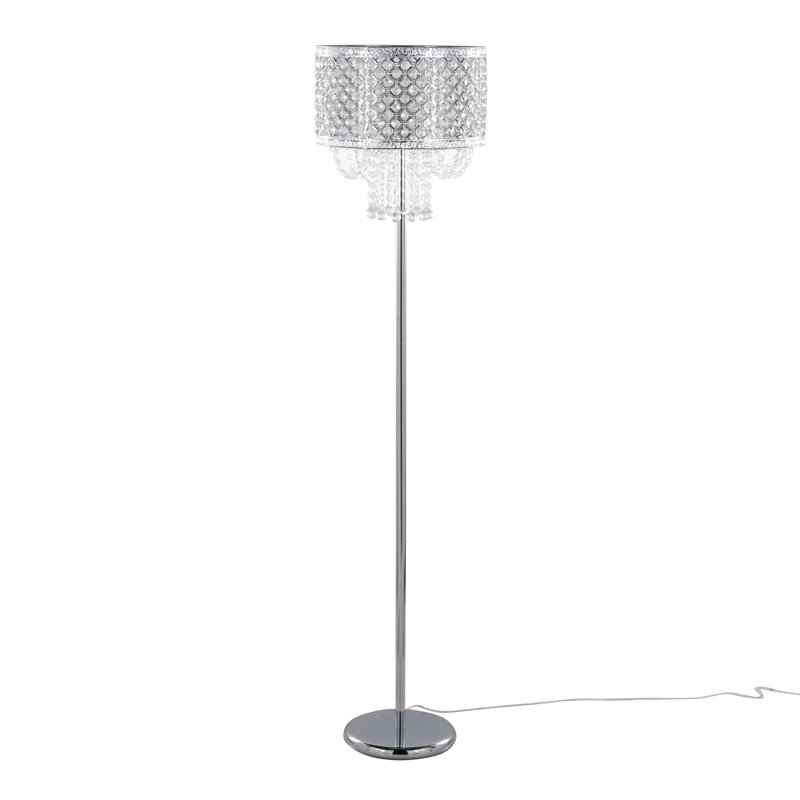 Lampe sur pied en métal 60 po Droplets Sleek