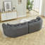 Canapé modulaire courbé, canapé surdimensionné sans os moderne de 111,5 pouces avec 6 coussins, canapé en mousse à mémoire de forme à quatre places en chenille de luxe, assise profonde, gris-1360860228