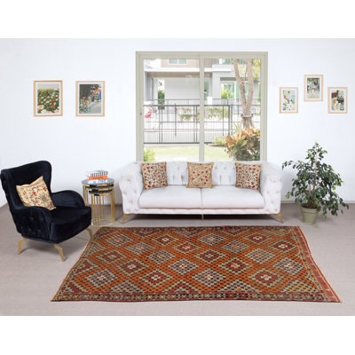 Jimim kilim 6,5 x 9,3 pi Tapis turc à tissage plat. 100% laine