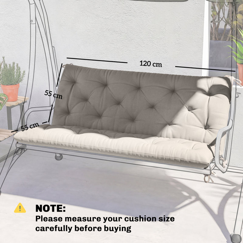 Outdoor Seat Cushion, Grey