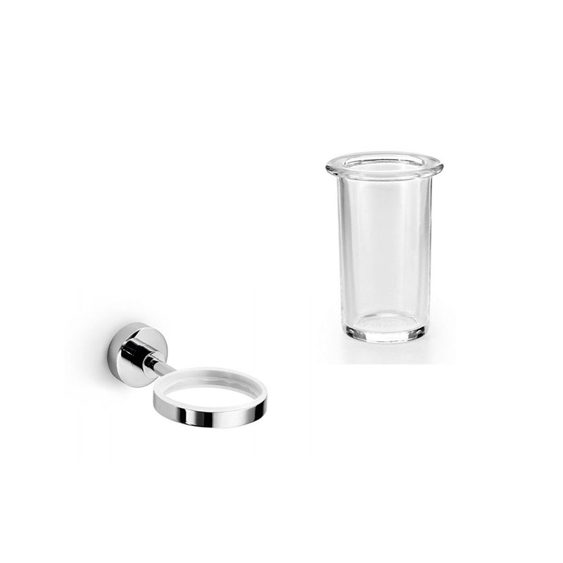 Duemila Bathroom Accessory, Clear Glass