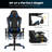 Ebern Designs Adjustable Reclining Ergonomic Swiveling PC & Racing Game Chair-2079339383