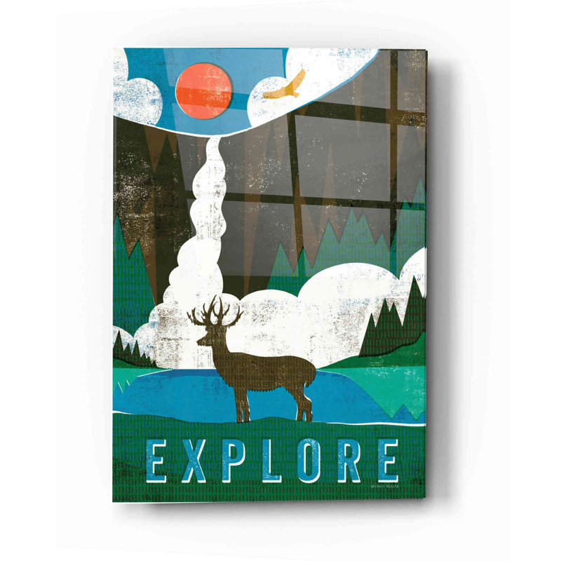 «Big Sky II» par Michael Mullan, art mural en verre acrylique, H 16 po x l 12 po x P 0,12 po
