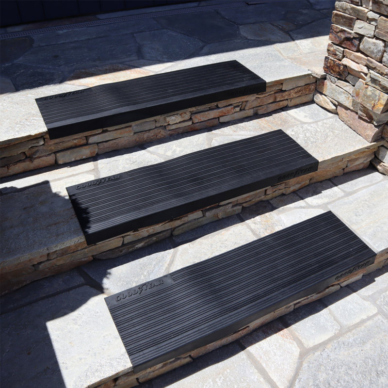 Tapis d'escalier linéaire linéaire, Rectangle 10 po x 4 pi