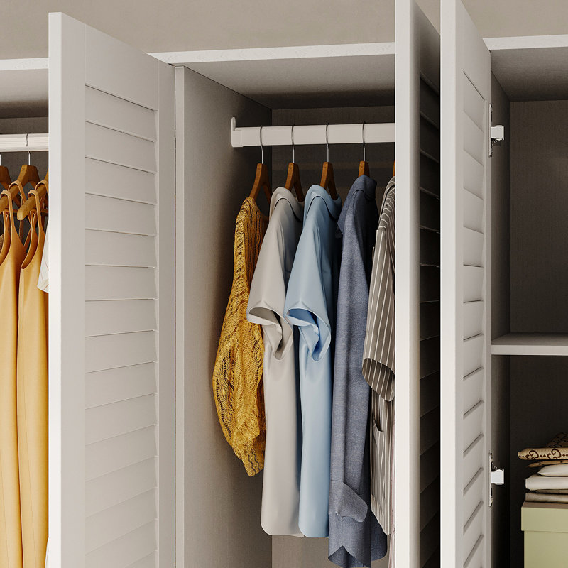 Garde-robe de l 118 po de largeur, Blanc
