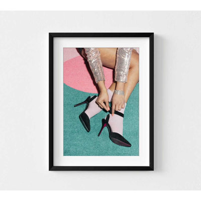 Black Heels Art Print - Chic Fashion Photography