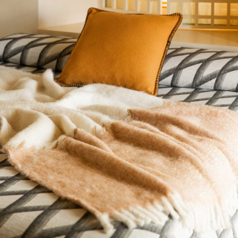 Hand Woven Blanket, Beige