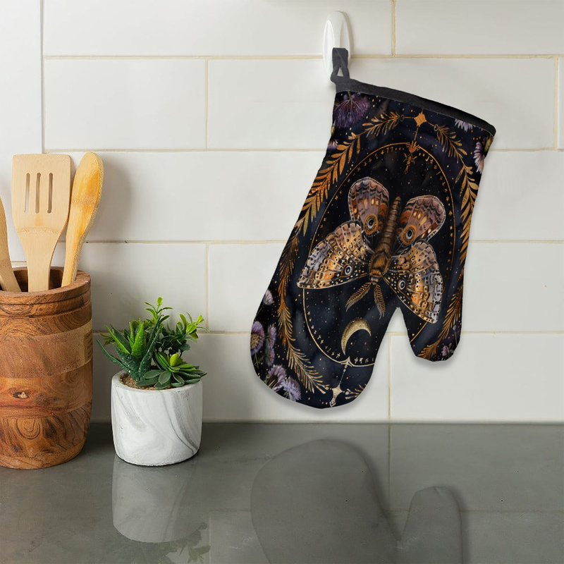 Moth Drift Oven Mitt Cotton Twill