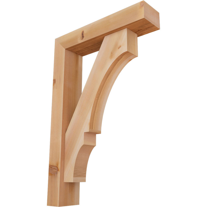 Support de bloc Balboa avec entretoise décalée, 36 x 24, Cèdre rouge occidental de l 5 1/2 po (lisse)