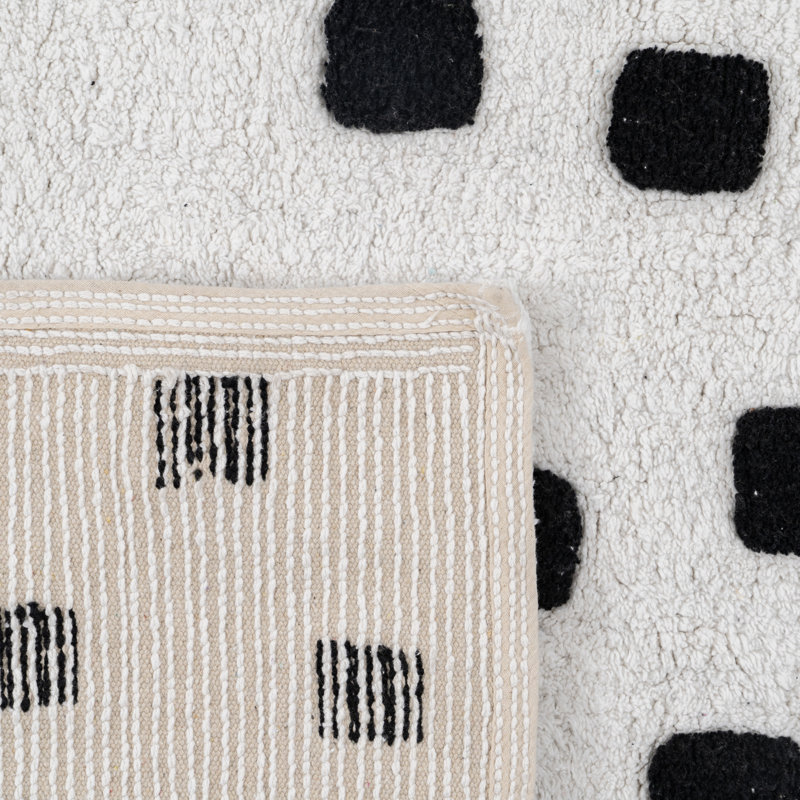 Liamjames Geometric Cotton Area Rug, Rectangle 100 x 135cm