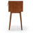 Calvin Mid-Century Modern Side Table with Storage Drawer and Open Shelf, Walnut and Black