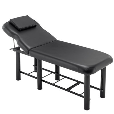 Fauteuil inclinable réglable pour le salon, table de massage tressée, dossier réglable, appui-tête amovible, tablette inférieure, lit de salon en mousse à mémoire de forme